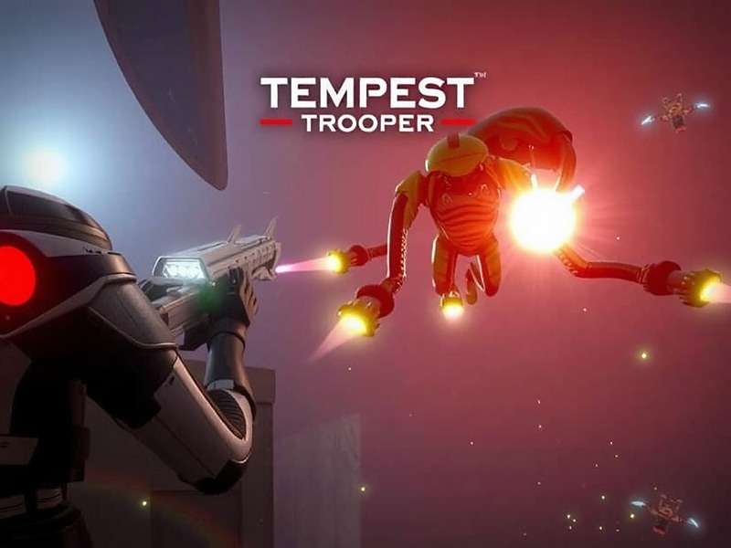 Tempest Trooper gameplay showing combat with alien enemies